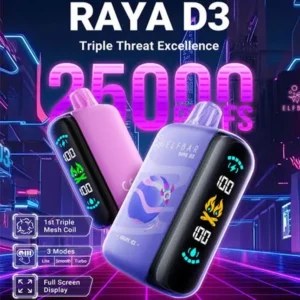 Elfbar Raya D3 25000 puffs long lasting rechargeable vape in Kenya